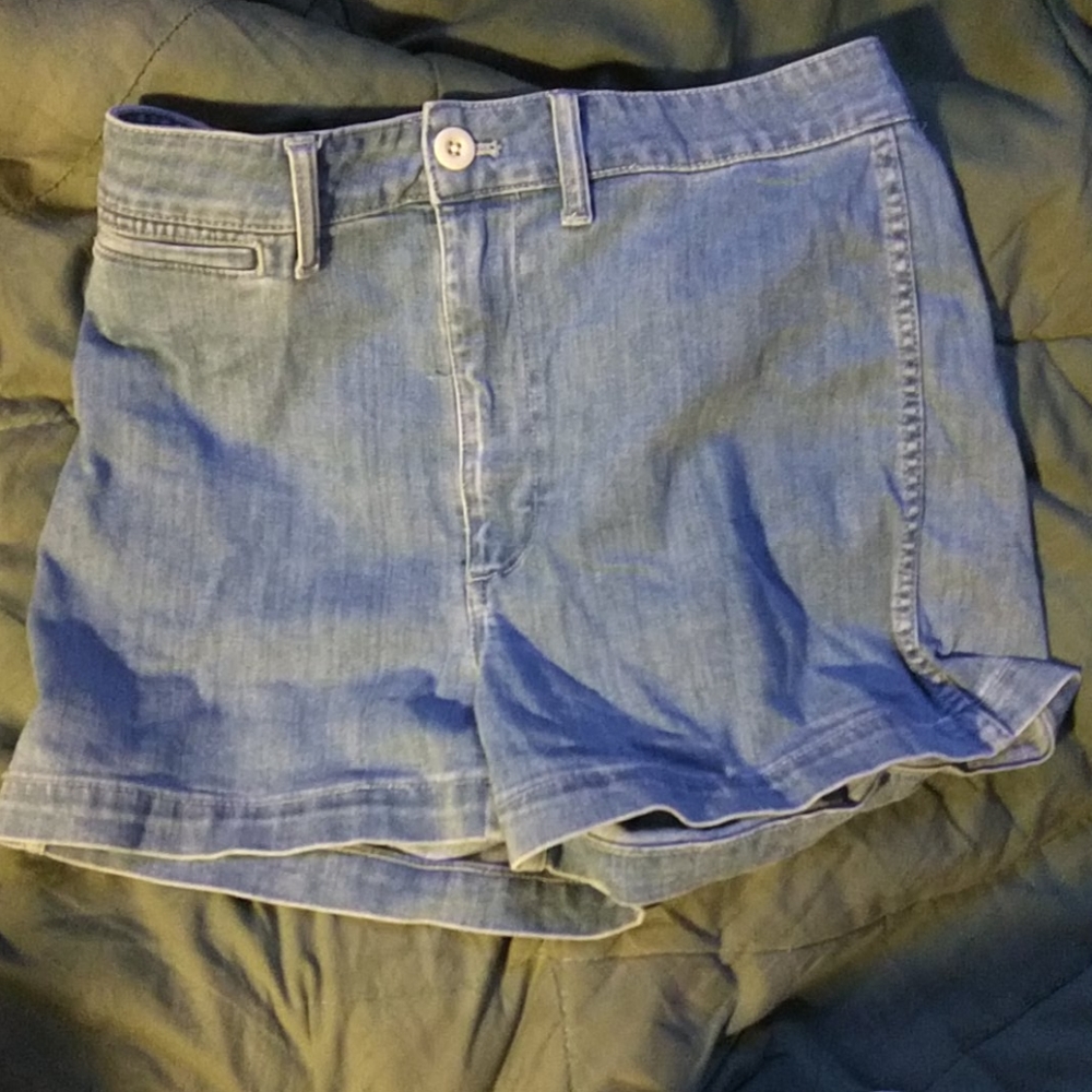 Madewell High Rise Midi Shorts Light Wash Size 27